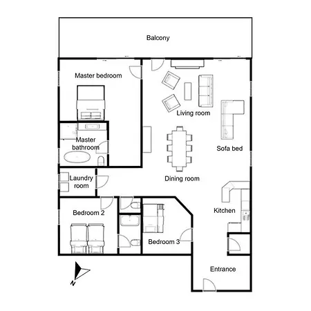 Spacious 3-bed In The Heart Of Apartment